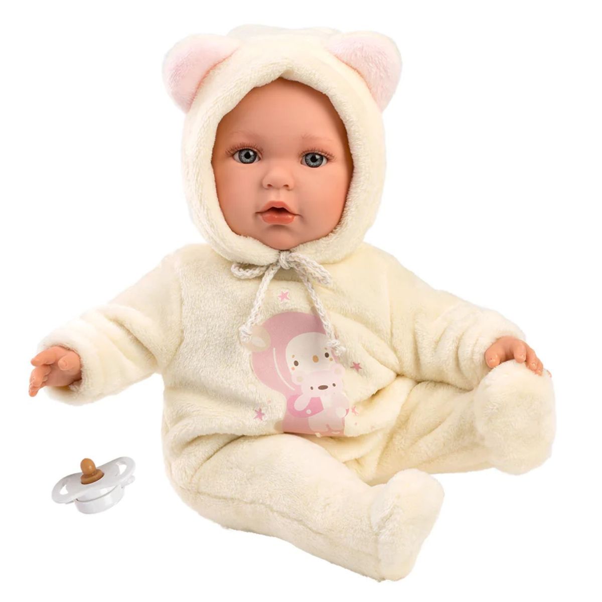 MUÑECAS REBORN - Muñeca Llorens Baby Julia Osito Rosa 42cm