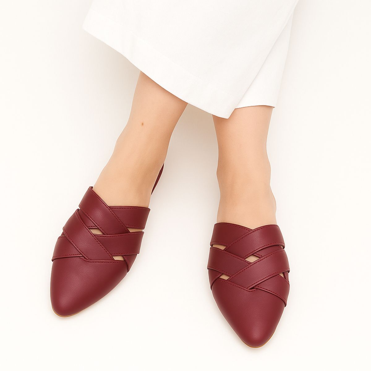 GENERICO - Zapatos mules Mujer Misshus Hilda guinda