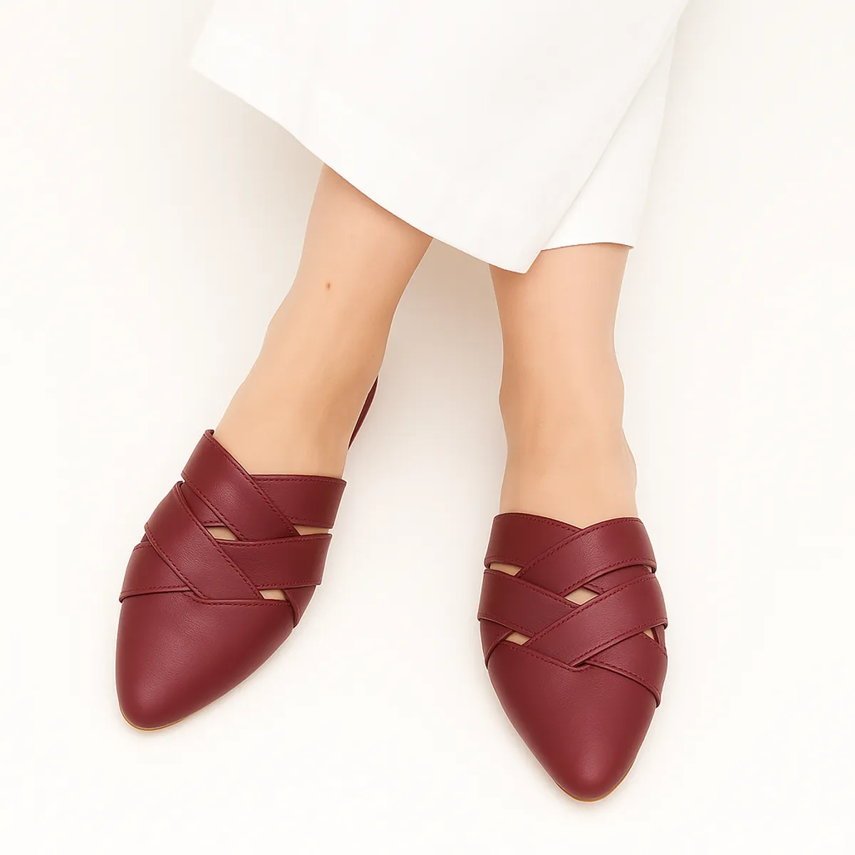 GENERICO - Zapatos mules Mujer Misshus Hilda guinda