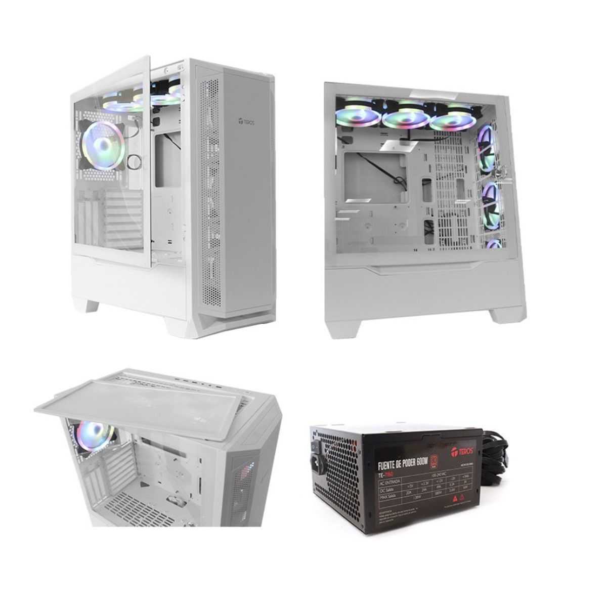 TEROS - Case Gamer Teros TE-1165W MidTower ATX 600W Bronce USB 3.0 2.0 Audio