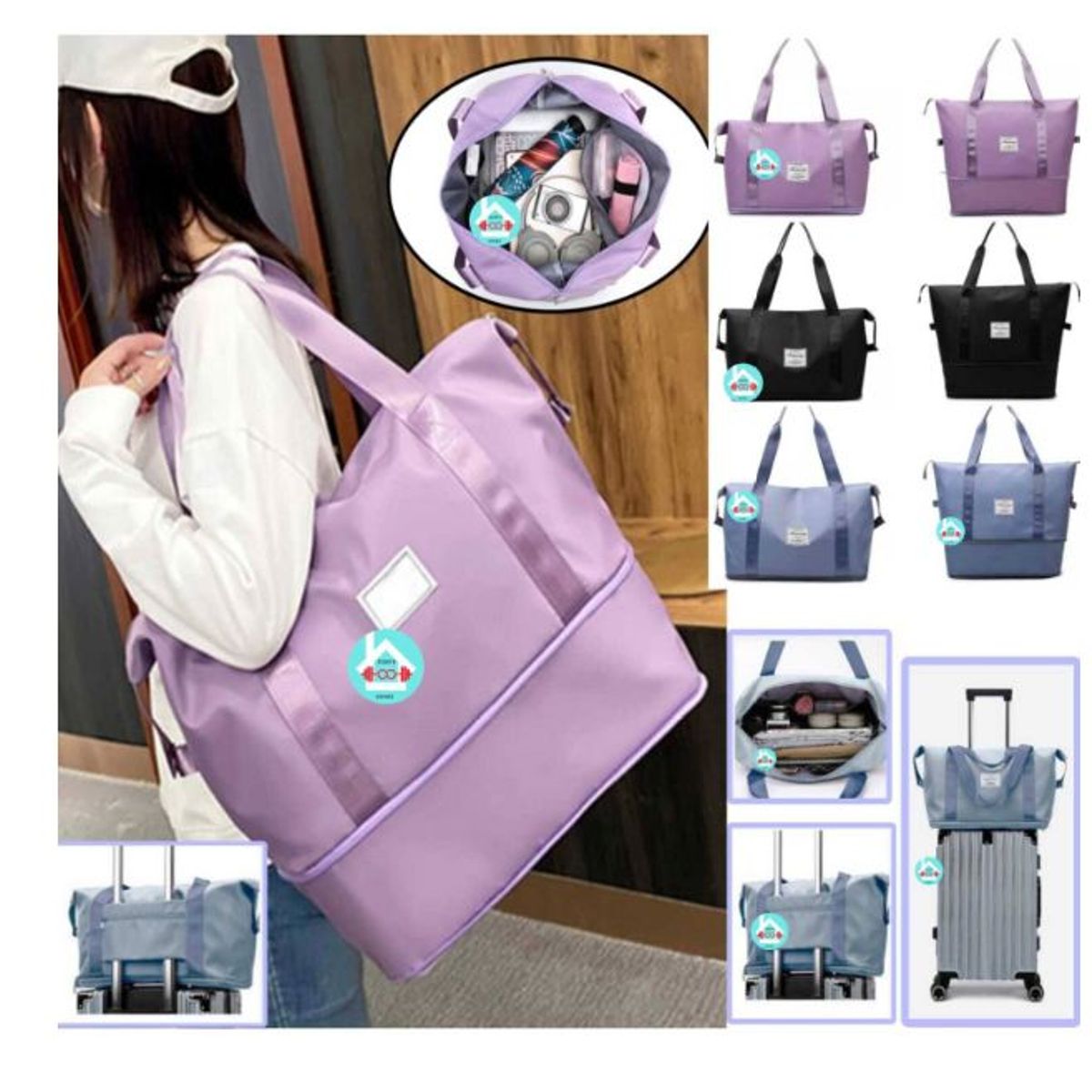 GENERICO - Bolso Maleta De Viaje Expandible Impermeable