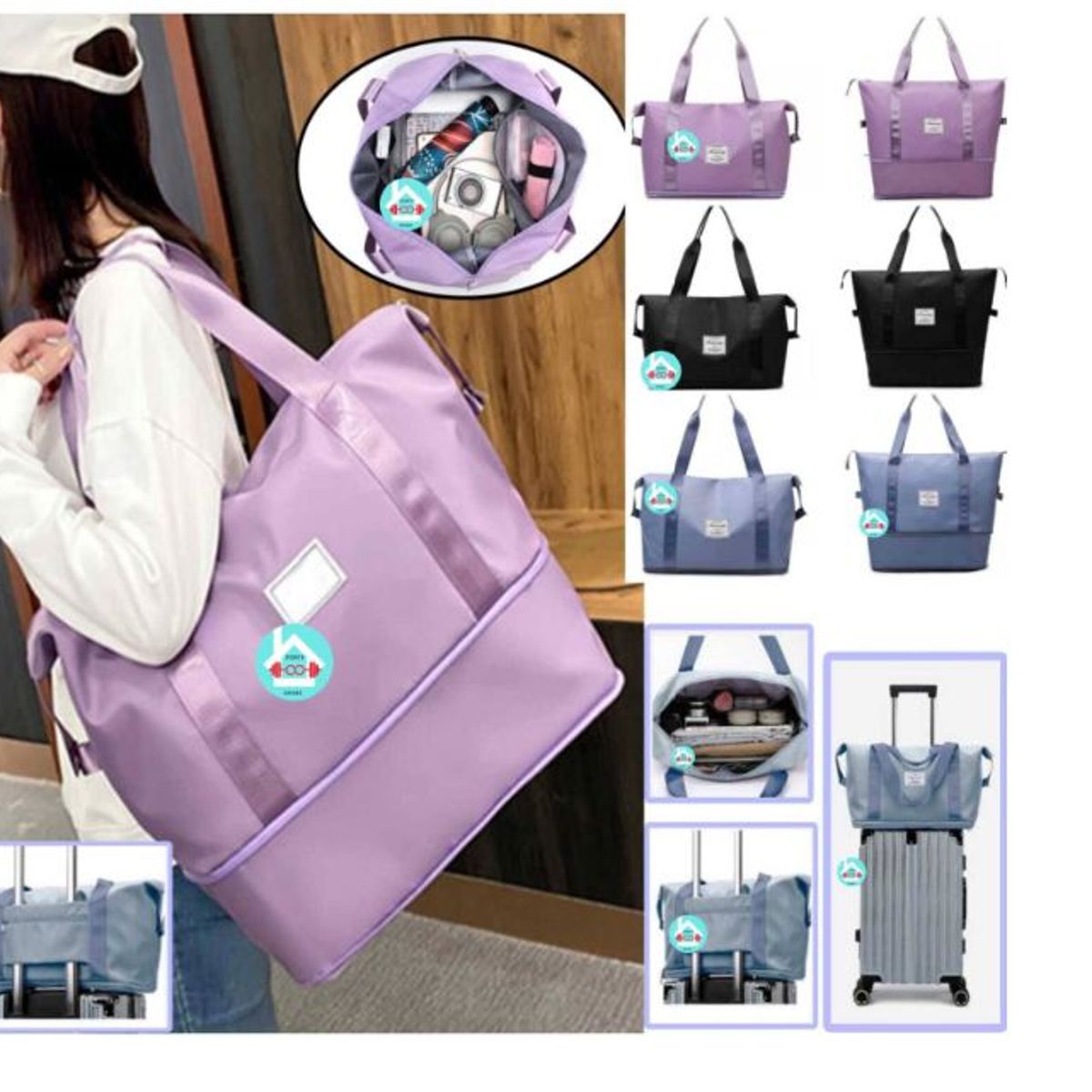 GENERICO - Bolso Maleta De Viaje Expandible Impermeable