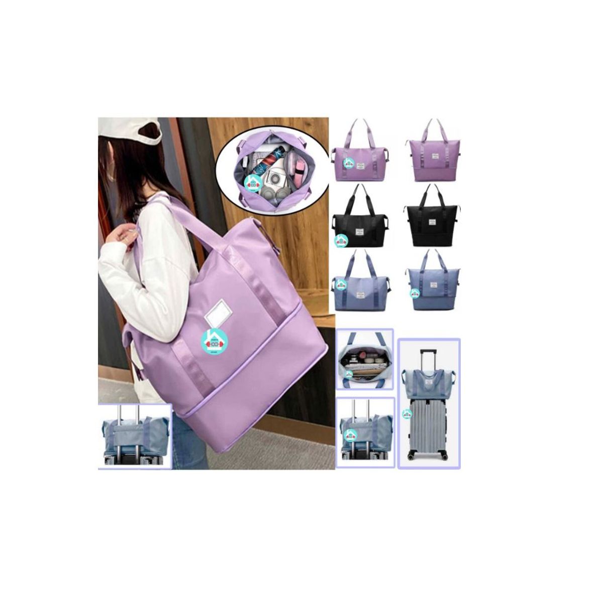 GENERICO - Bolso Maleta De Viaje Expandible Impermeable