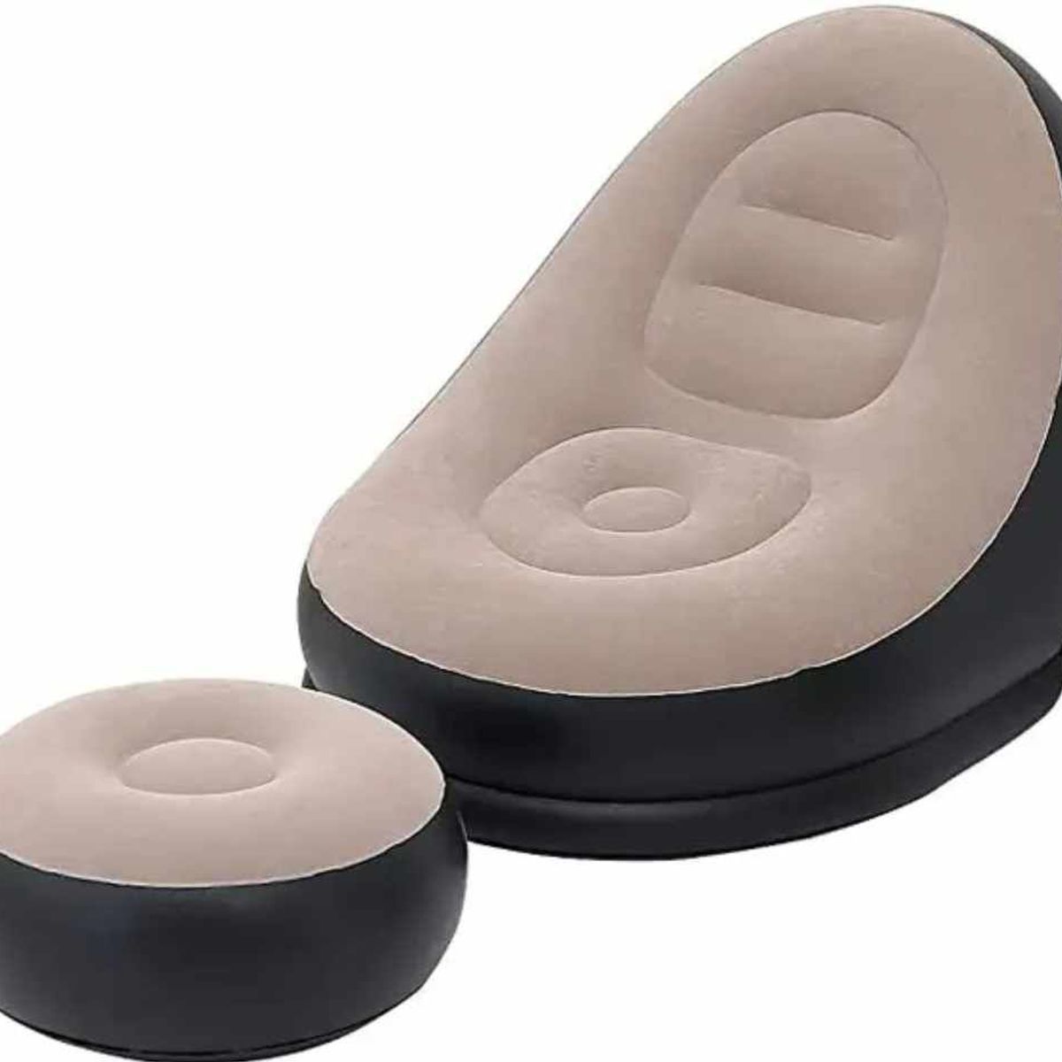 GENERICO - Sillon Puff Inflable con Posapies de Oficina Hogar Terraza Jardin
