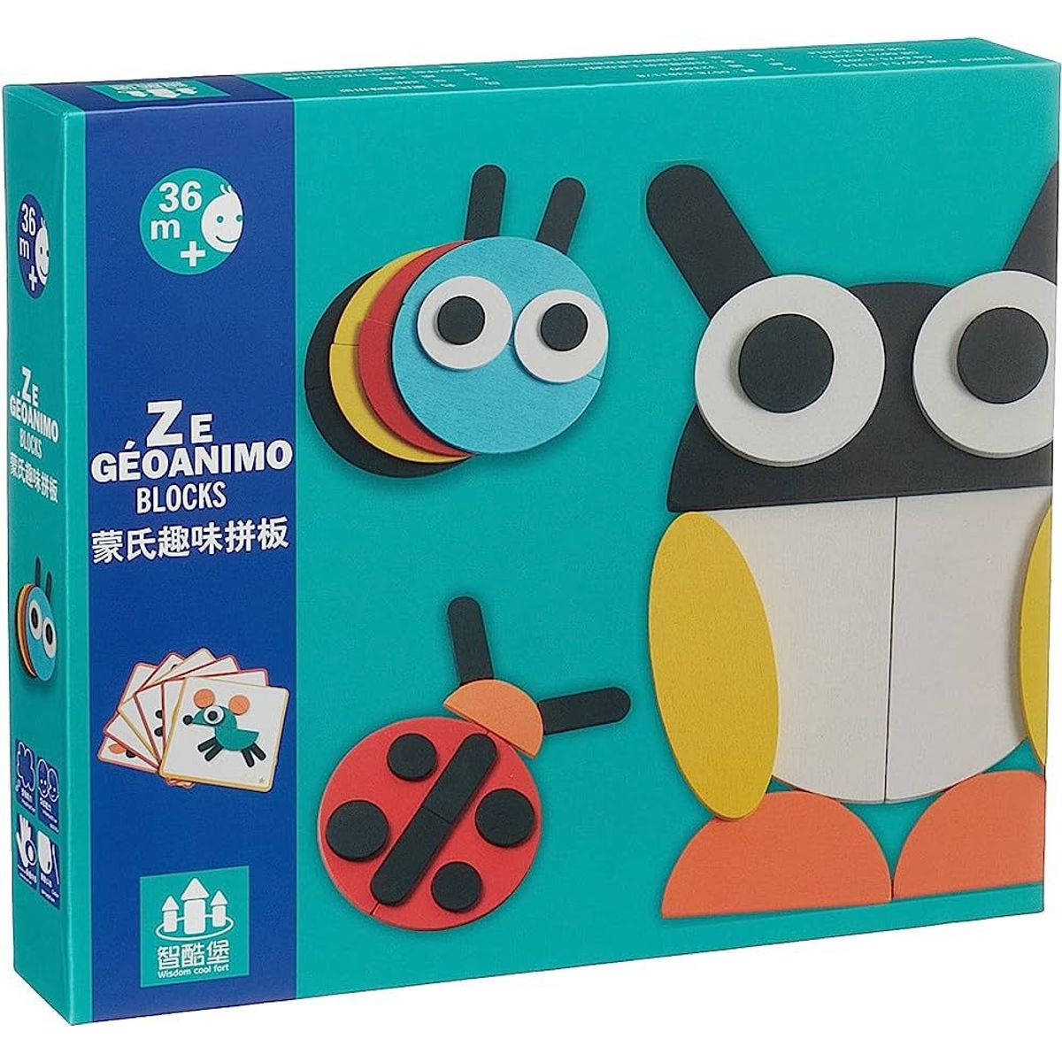 GENERICO - Rompecabeza de animales con formas didáctico