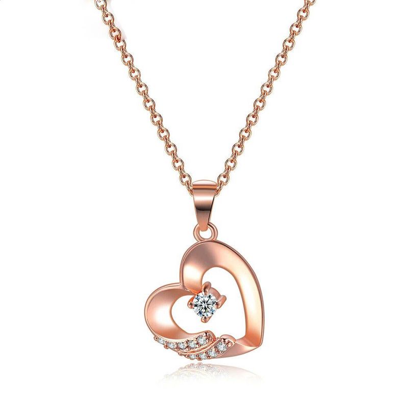 LA TIENDA 88 JOYAS Y ACCESORIOS - La Tienda 88 - Collar Mujer Corazón Julieta bañado Oro de 18k - Rosa