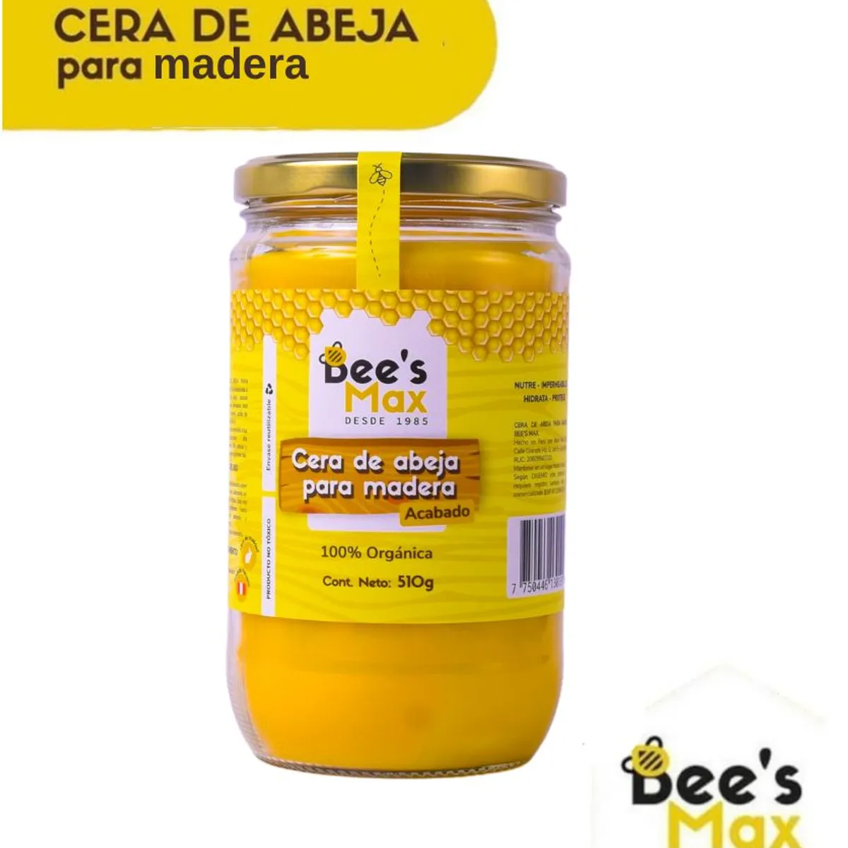 BEE'S MAX - Cera De Abeja Para Madera 500gr