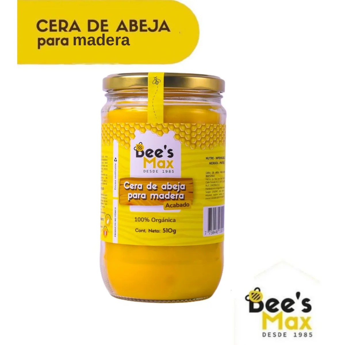 BEE'S MAX - Cera De Abeja Para Madera 500gr