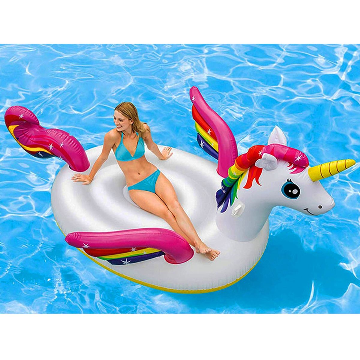 INTEX - Super Unicornio Inflable Gigante 287x193 Piscina Verano