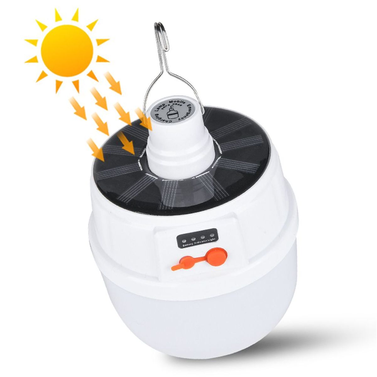 OEM - Lampara Foco LED Solar Recargable Uso Camping Externo Interno