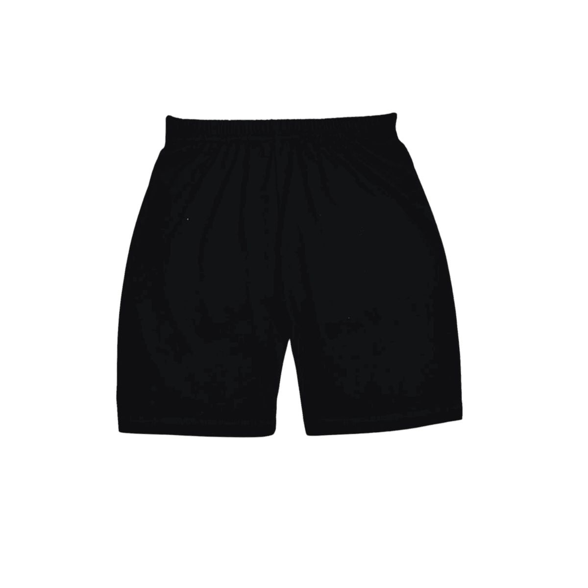 GENERICO - Short Unisex Infantil de Algodón Negro Importa Fácil