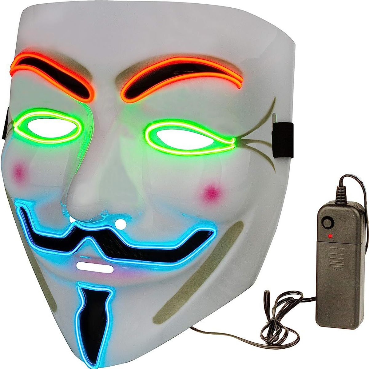 GENERICO - Mascara De  Anonymous Con Led Halloween Fiesta - HalloweenFest