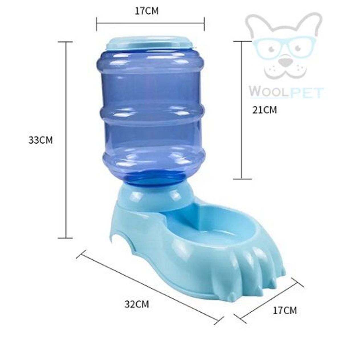 GENERICO - Dispensador de Comida para Gato y Perro - Celeste