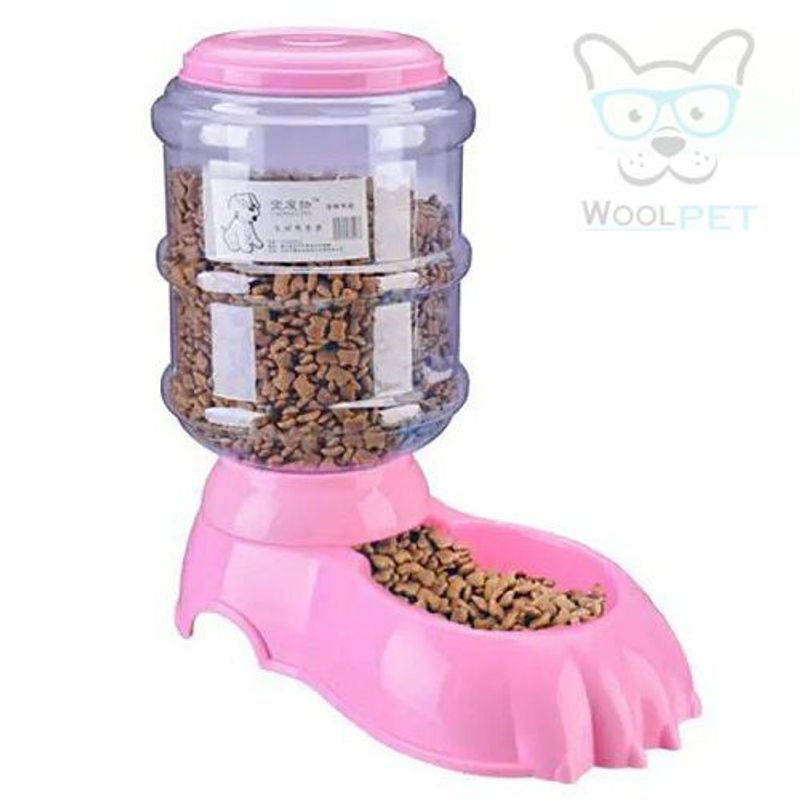 GENERICO - Dispensador de Comida para Gato y Perro - Rosado