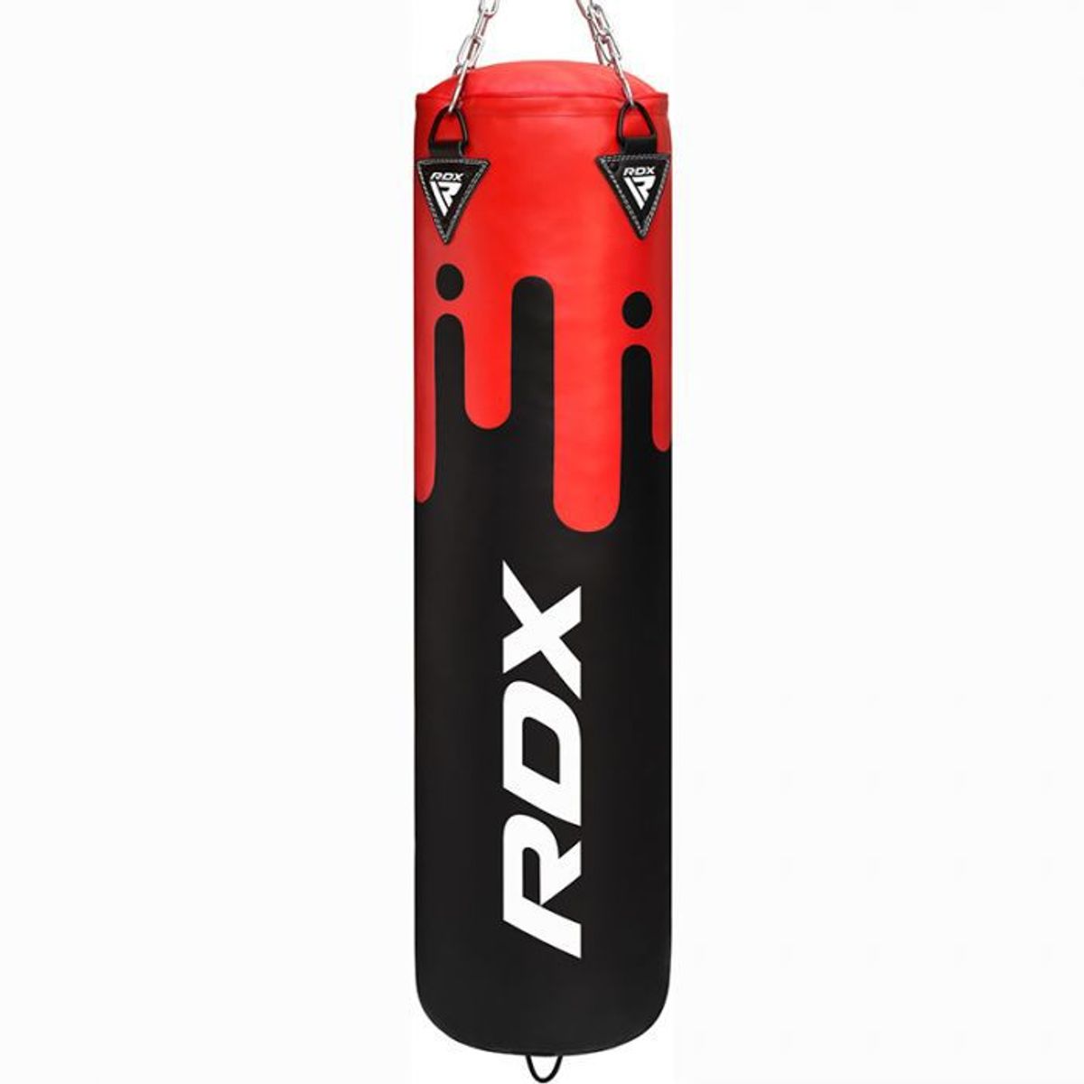 RDX - SACO DE BOXEO SET 3 PIEZAS REX F9 ROJO/NEGRO-4FT  (Saco+guante+soporte)   SIN RELLENO