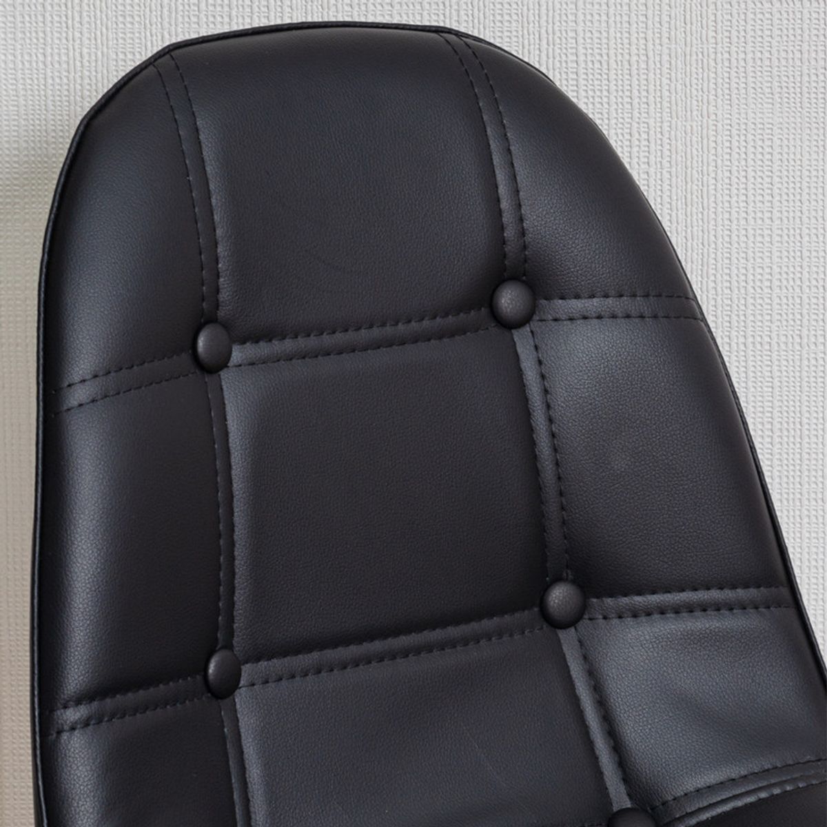 CONCEPT - Silla De Comedor Panadecor Negra Moderna Estilo Escandinavo 55Cm Pvc