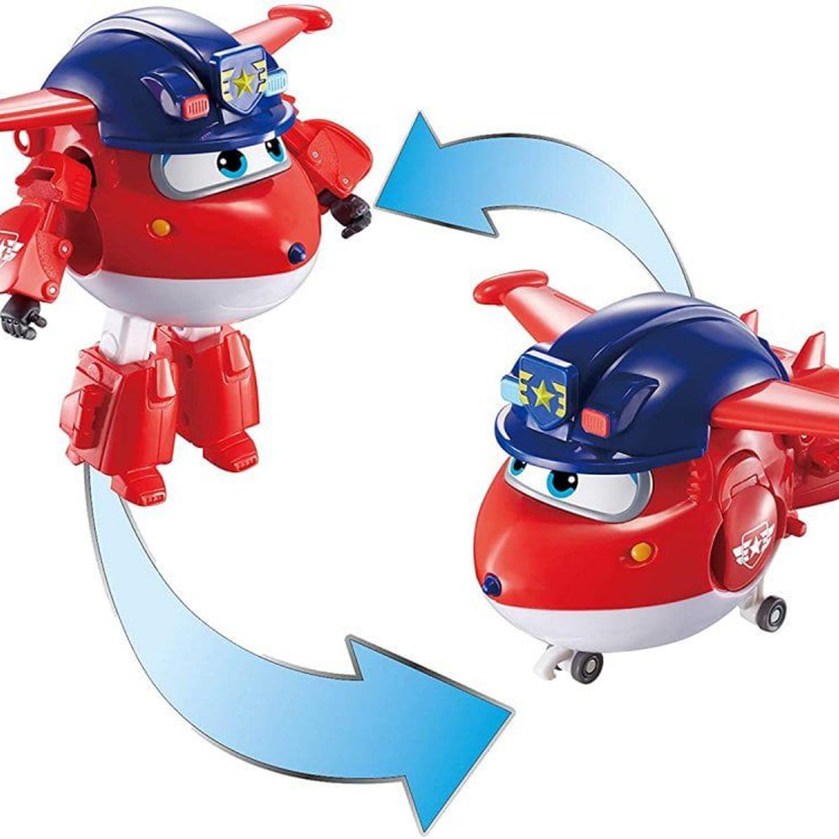 SUPER WINGS - Juguete de Acción Super Wings Transformable Police Jett