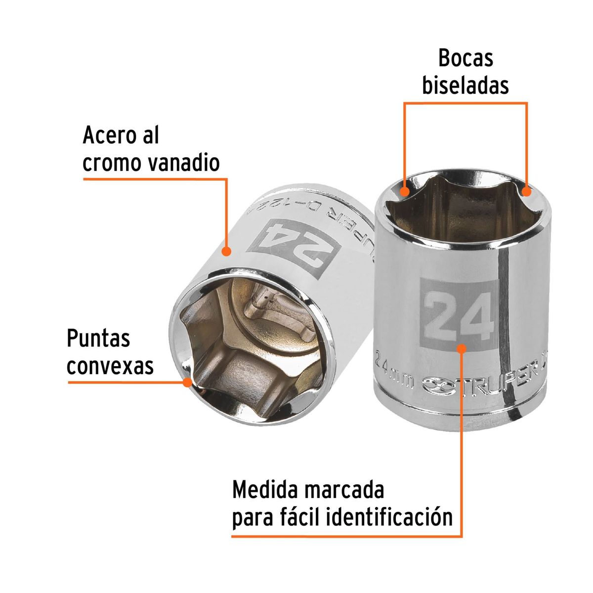 TRUPER - Dado ½” x 24mm Truper