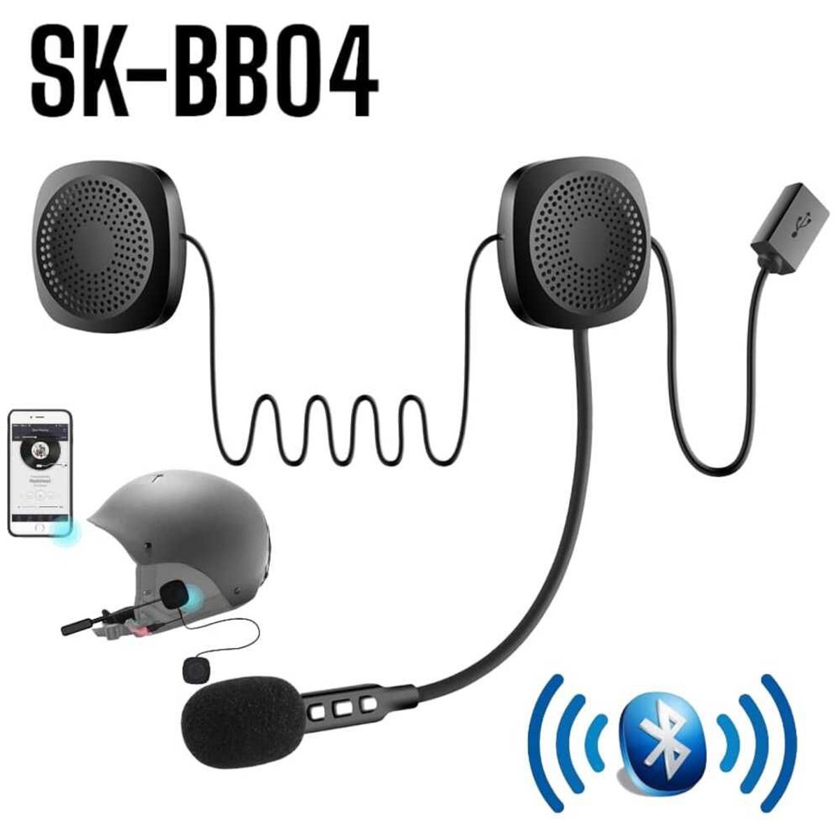OEM - Auriculares inalámbricos para casco de SK-BB04