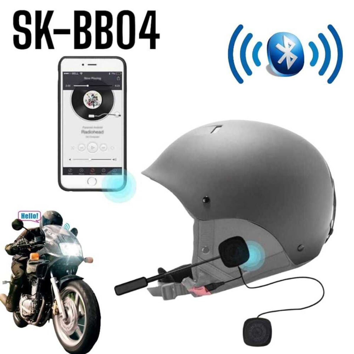 OEM - Auriculares inalámbricos para casco de SK-BB04