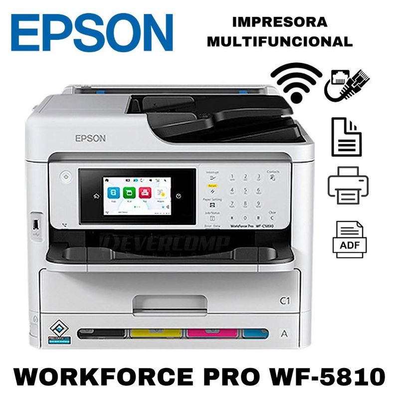 EPSON - Impresora Multifuncional Epson WorkForce Pro WF-C5810 Wifi AD Duplex