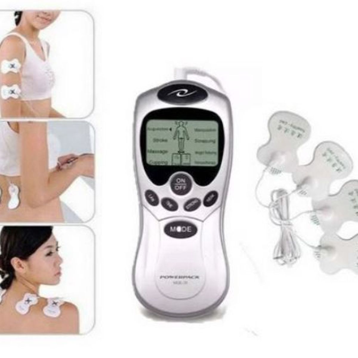 GENERICO - Electroestimulador Muscular Gimnasia Pasiva 4 parches