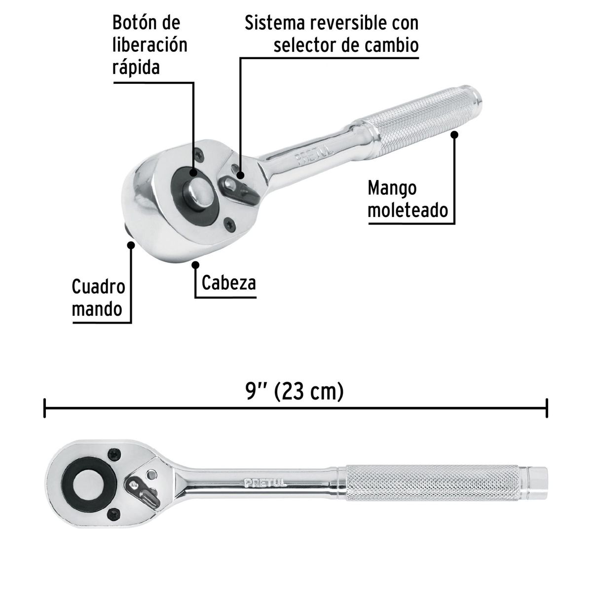 PRETUL - Ratchet,  Matraca  ½” , Pretul