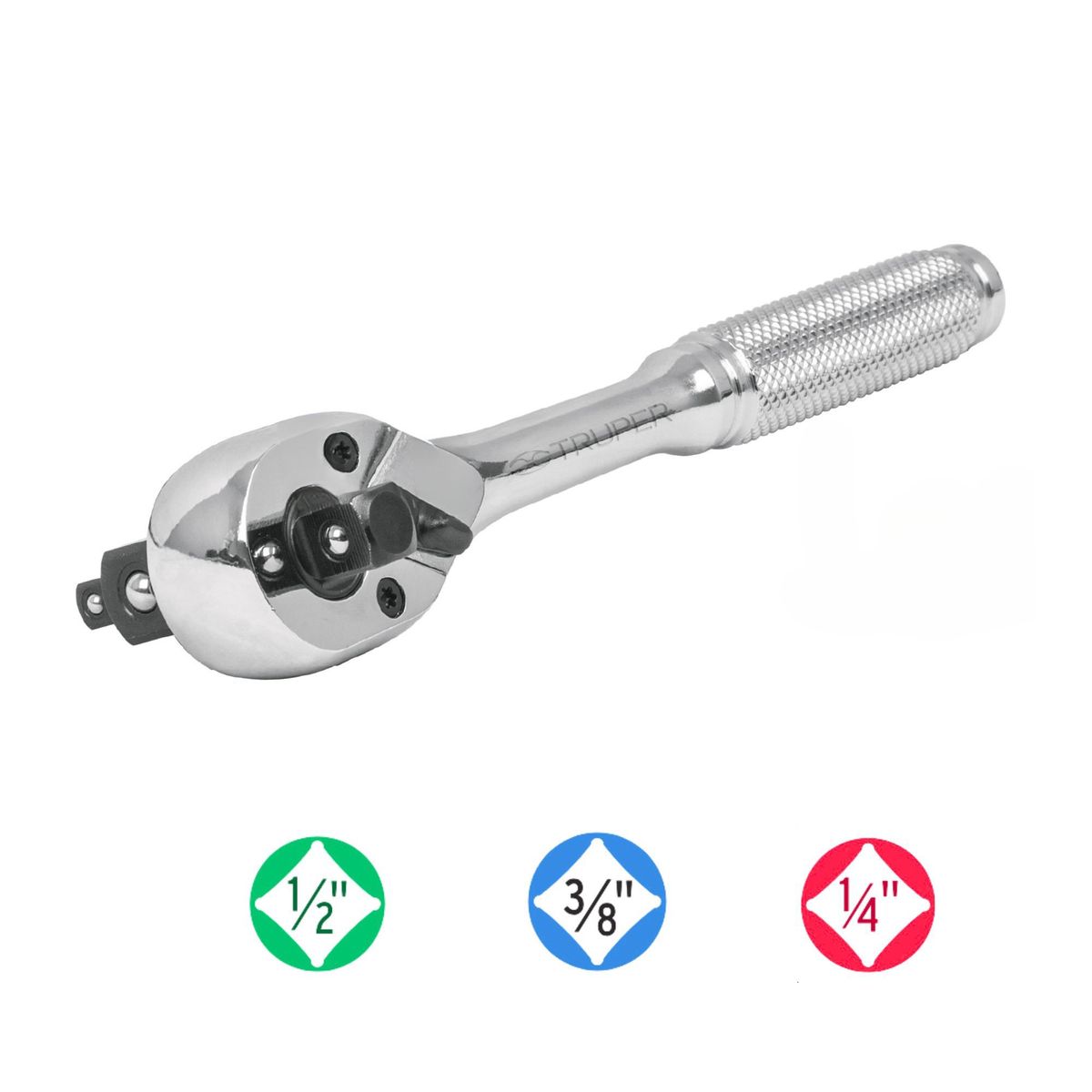 TRUPER - Ratchet triple encastre 14 38 y 12 Truper