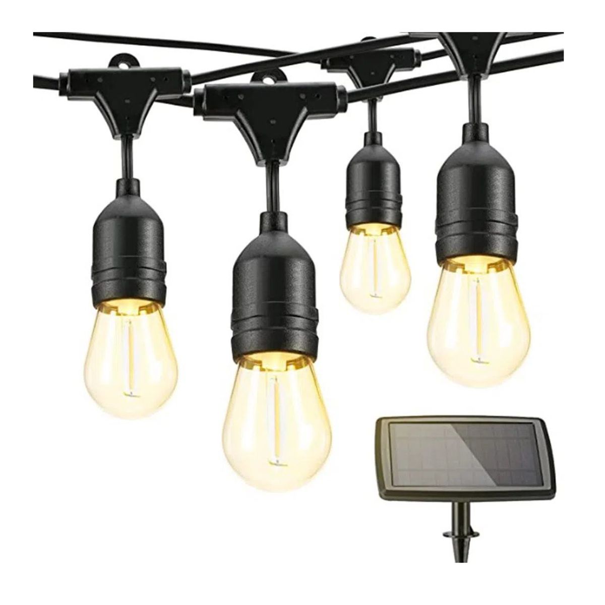 GENERICO - Luces Guirnaldas Inalambricas de 20 Focos Por 10 Metro Solares