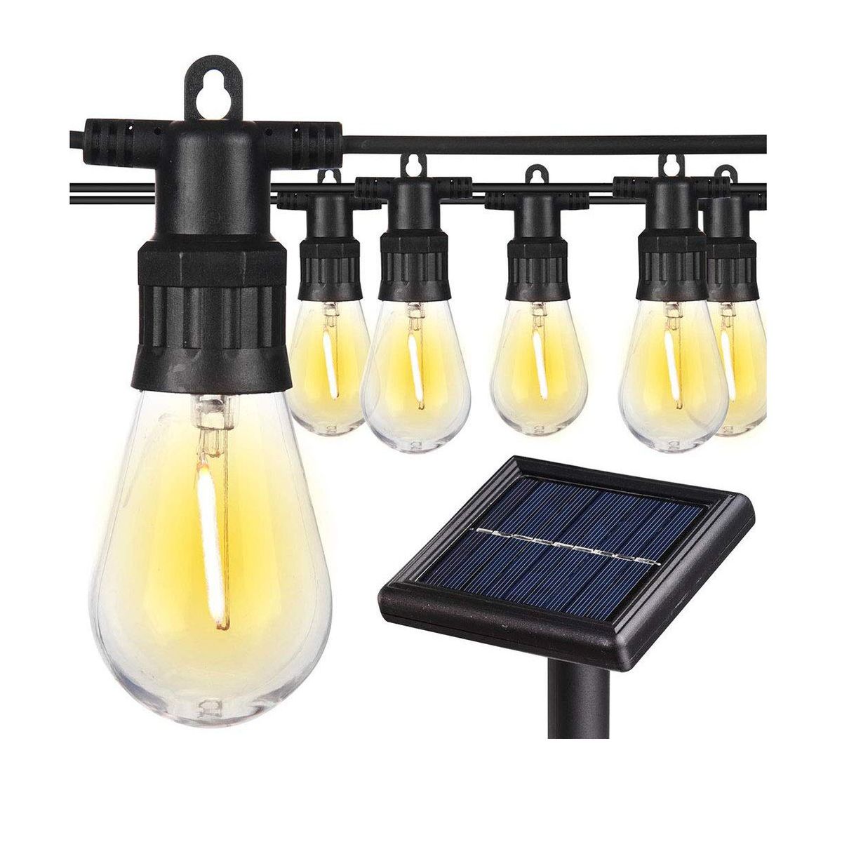 GENERICO - Luces Guirnaldas Inalambricas de 20 Focos Por 10 Metro Solares