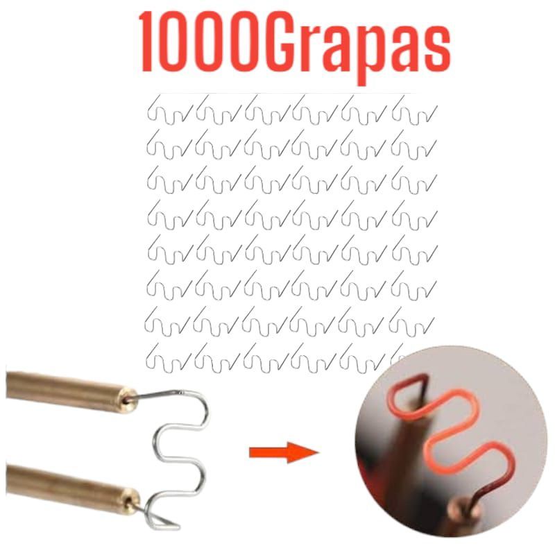 OEM - Set 1000Grapas Clavos de Soldadura de 08mm Grapa Ondulada Precortada