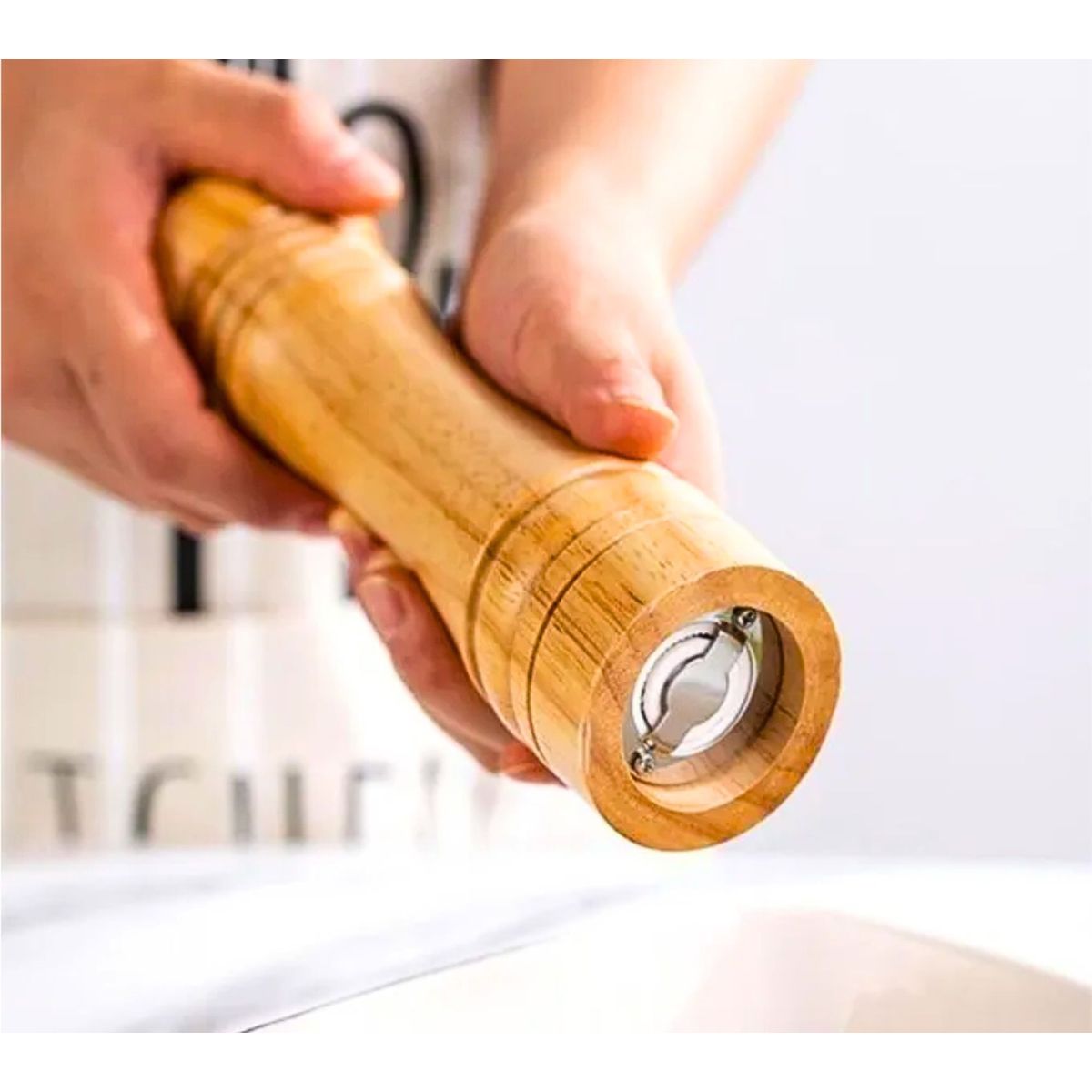 GENERICO - Pimentero Molinillo de sal, especias y pimienta / Madera  27 x 6.5cm