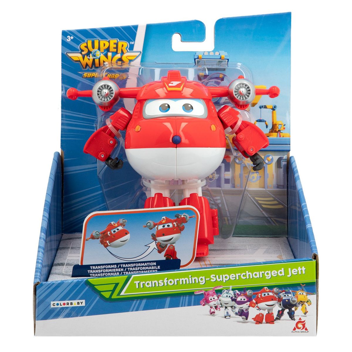 SUPER WINGS - Juguete de Acción Super Wings Transformable Jett