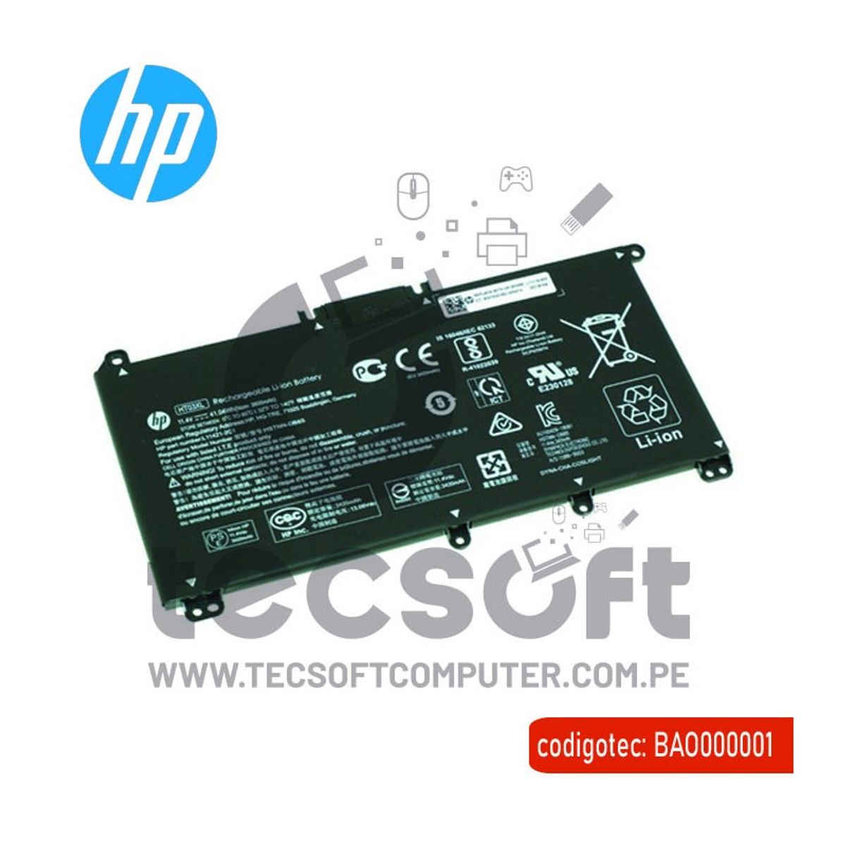 HP - BATERIA CALIDAD ORIGINAL HP HT03XL