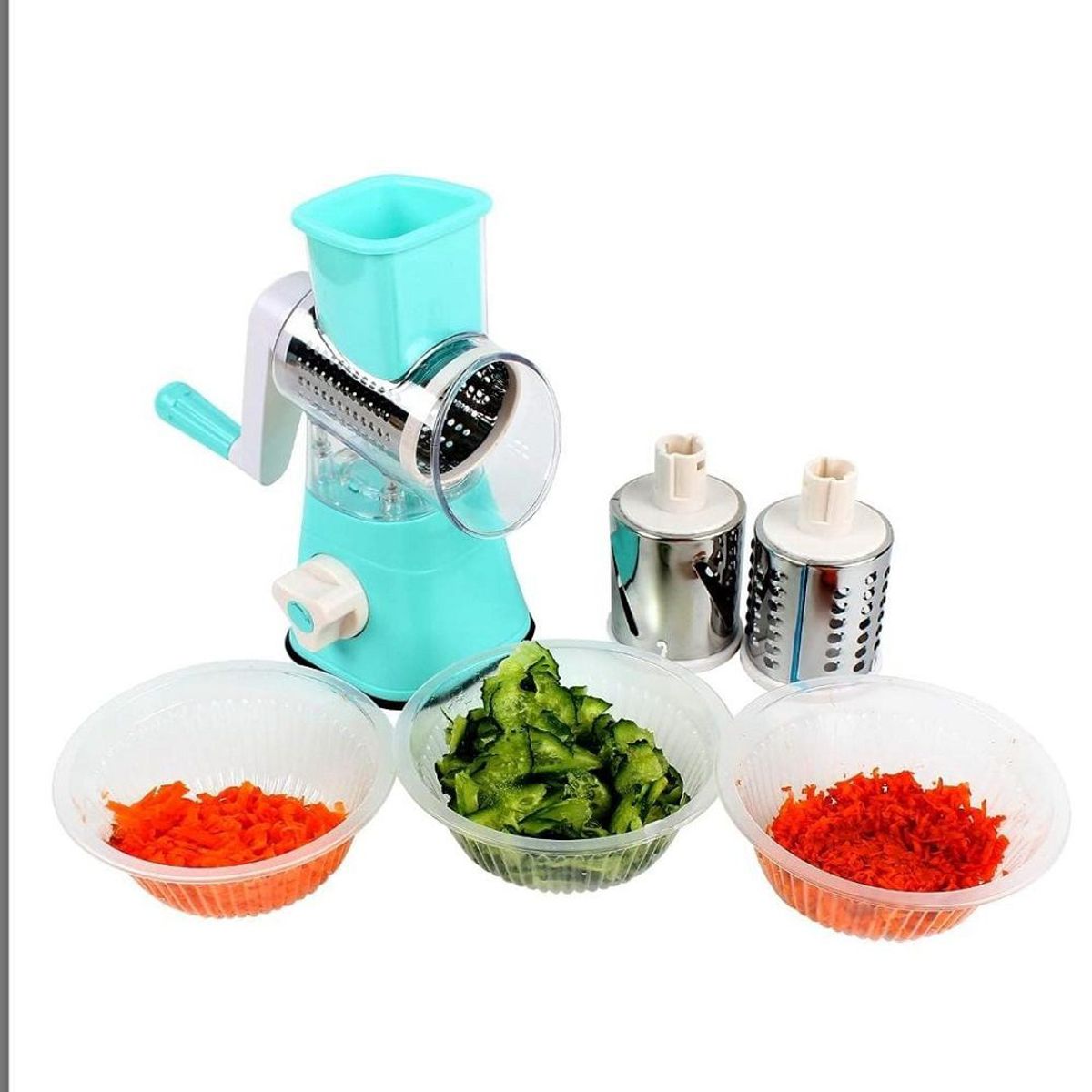 GENERICO - Molino Rallador Picatodo Giratorio de Verduras Multifuncional 3 en 1