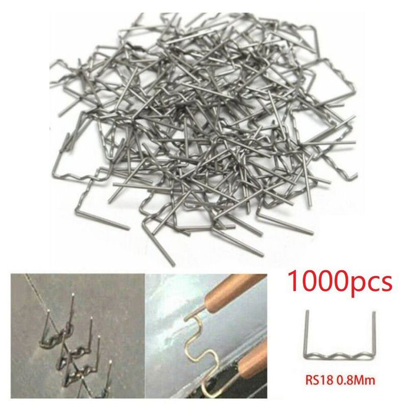 OEM - Set 1000Grapas Clavos de Soldadura de 08mm Grapa Ondulada Precortada
