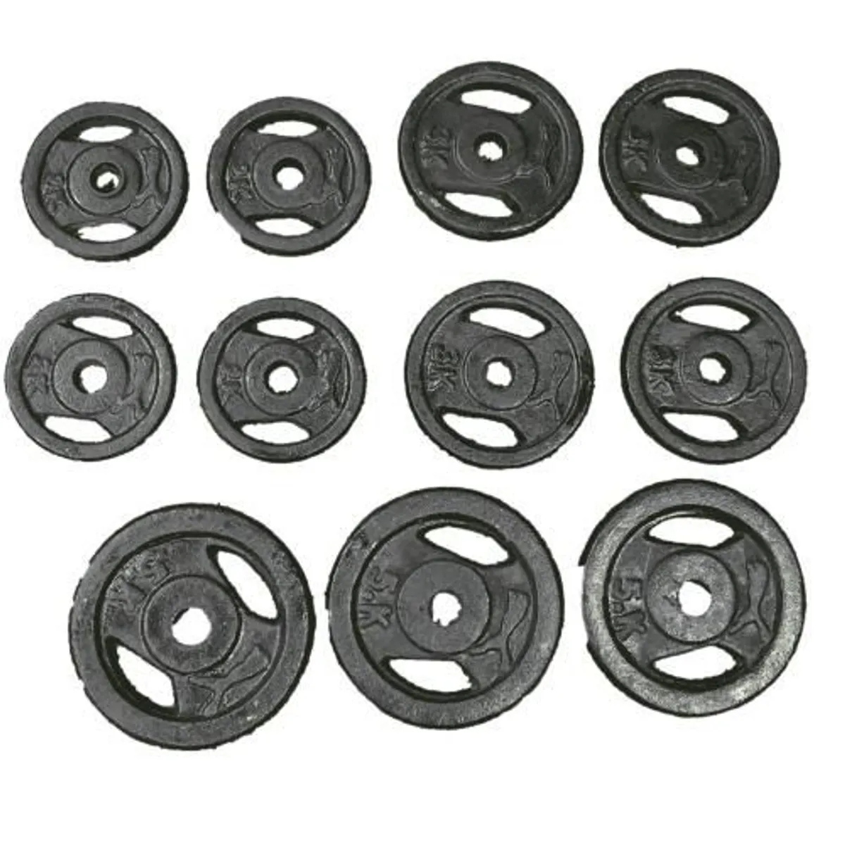 ALPHA GYM - Discos para mancuernas gimnasio Pesas redondas peso exacto - 2 KG