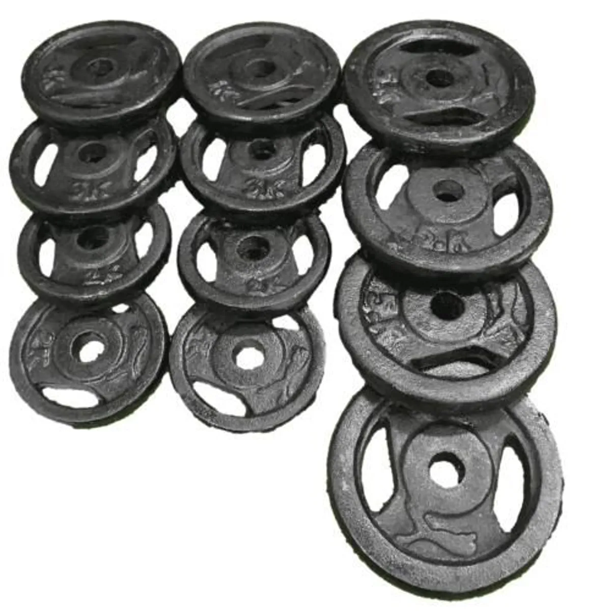 ALPHA GYM - Discos para mancuernas gimnasio Pesas redondas peso exacto - 3 KG