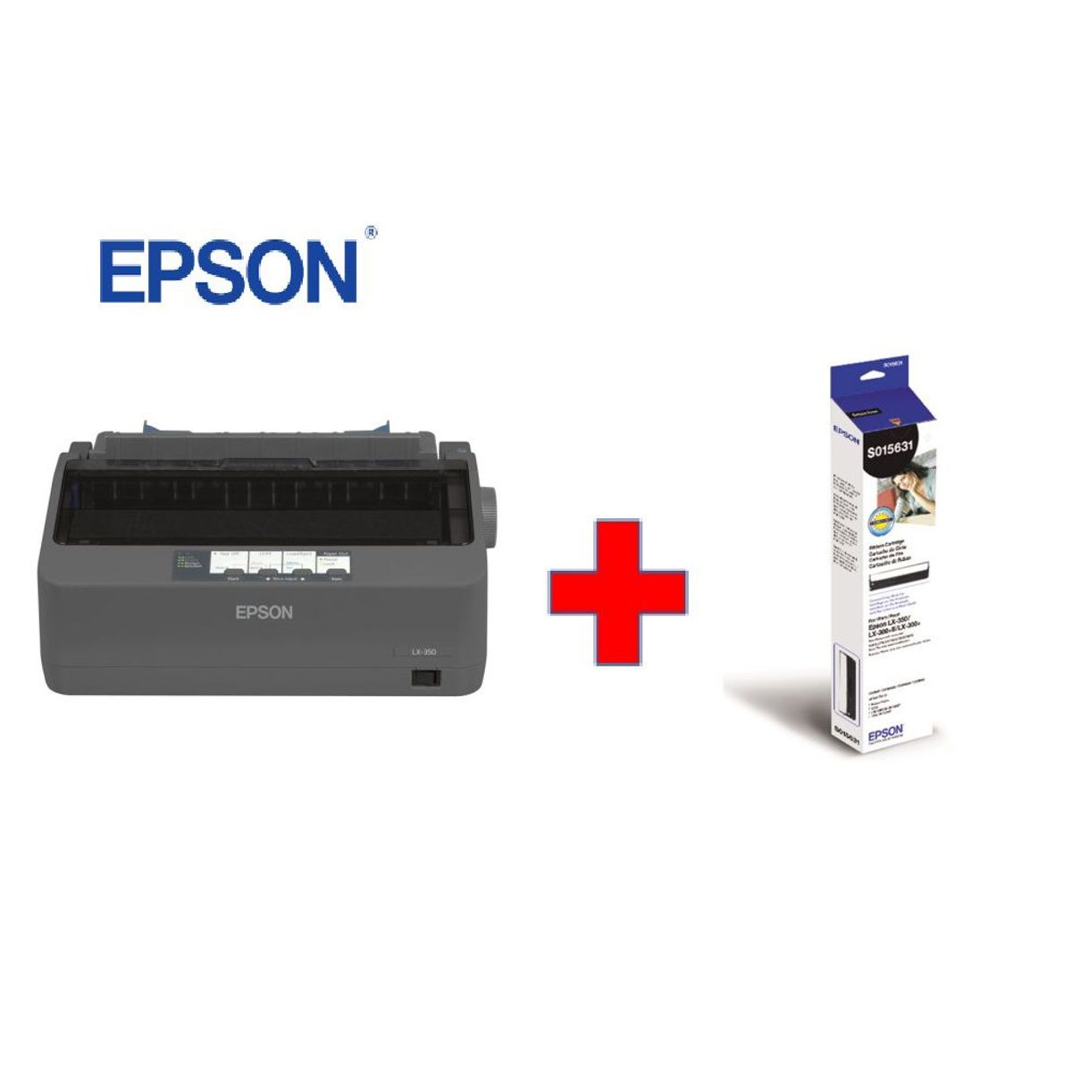 EPSON - Impresora Epson Matricial LX-350, USB, 9 pines + CINTA GRATIS S015631.