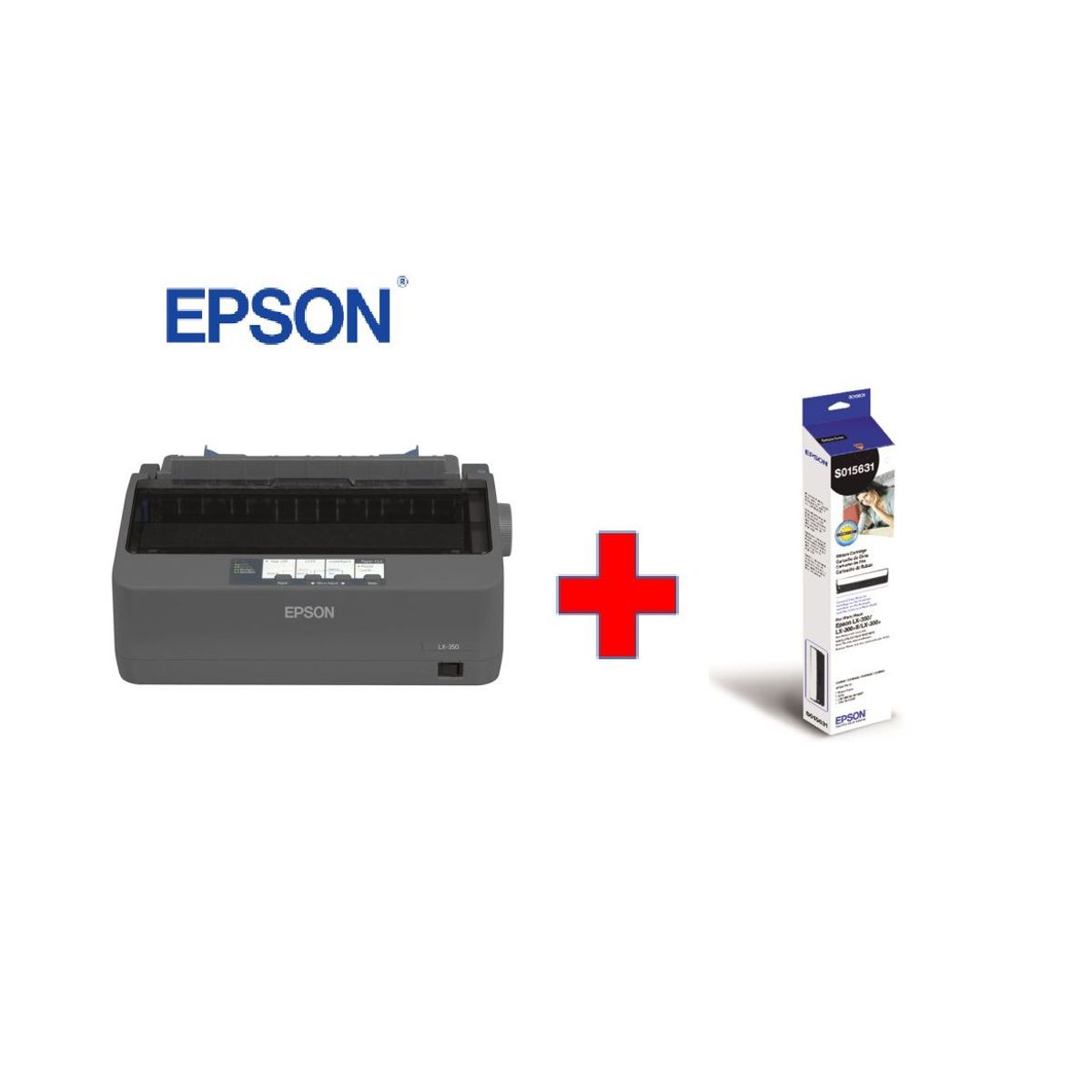 EPSON - Impresora Epson Matricial LX-350, USB, 9 pines + CINTA GRATIS S015631.