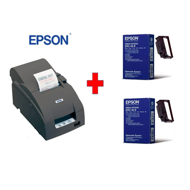 EPSON - Impresora Epson TM-U220A, USB, matriz de 9 pines + 02 CINTAS ERC-38B GRATIS.