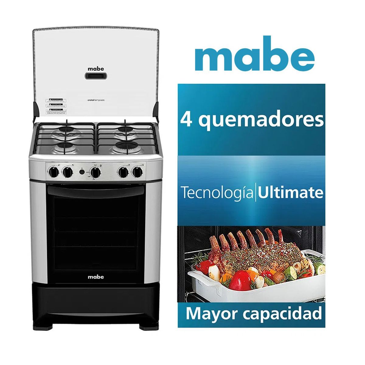 MABE - Cocina Mabe CMP6014AG0 4 Hornillas - Inox
