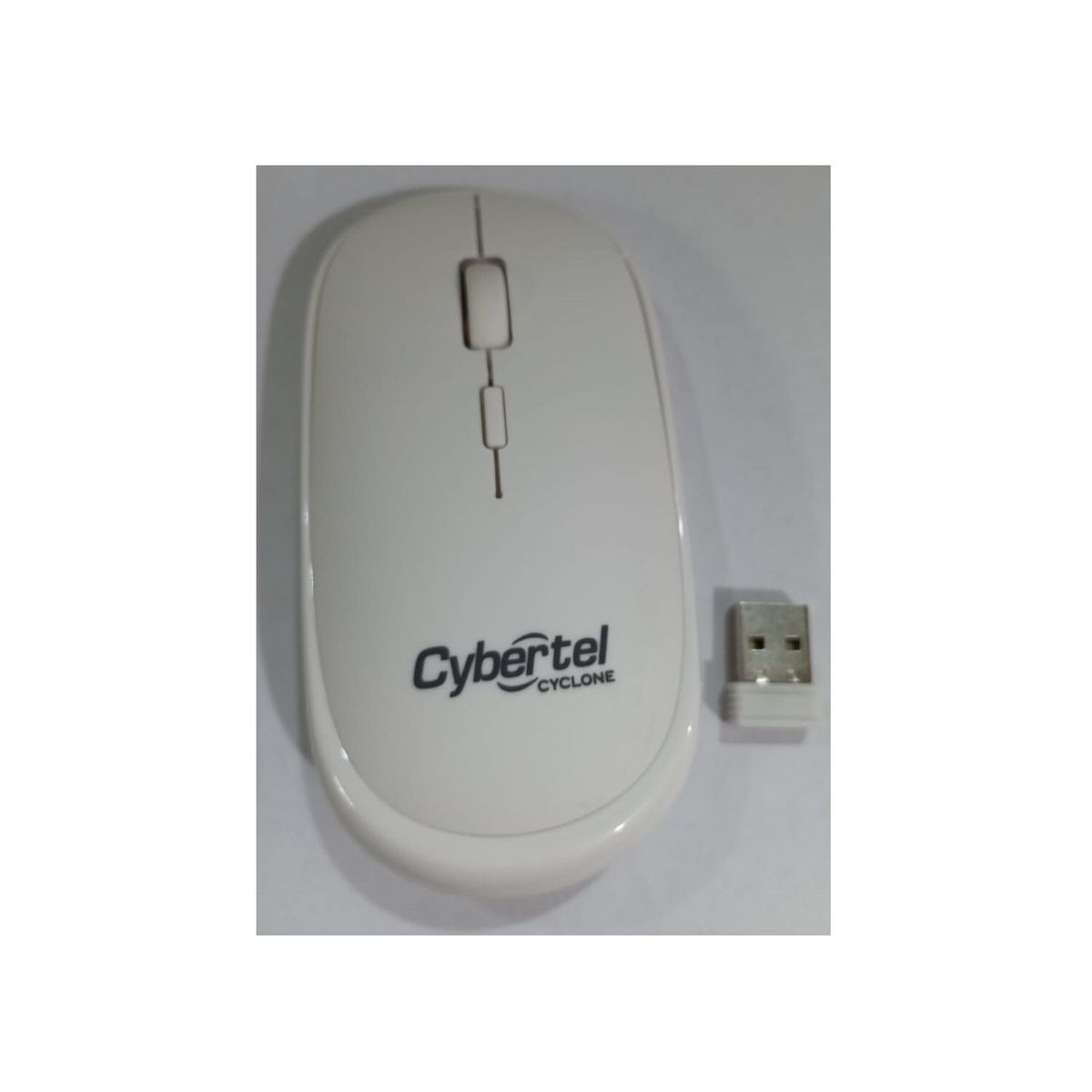 CYBERTEL - Mouse Cybertel CYCLONE-CYB M500RX inalámbrico recargable color blanco