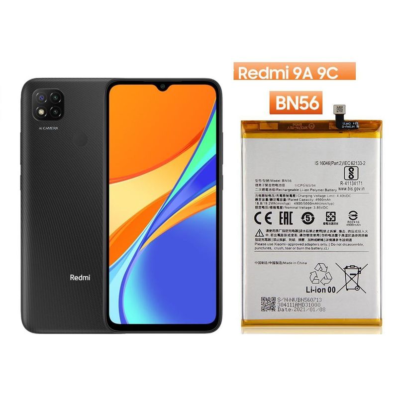 GENERICO - BATERIA REDMI 9A-9C -  BN56   NUEVO-NEGRO