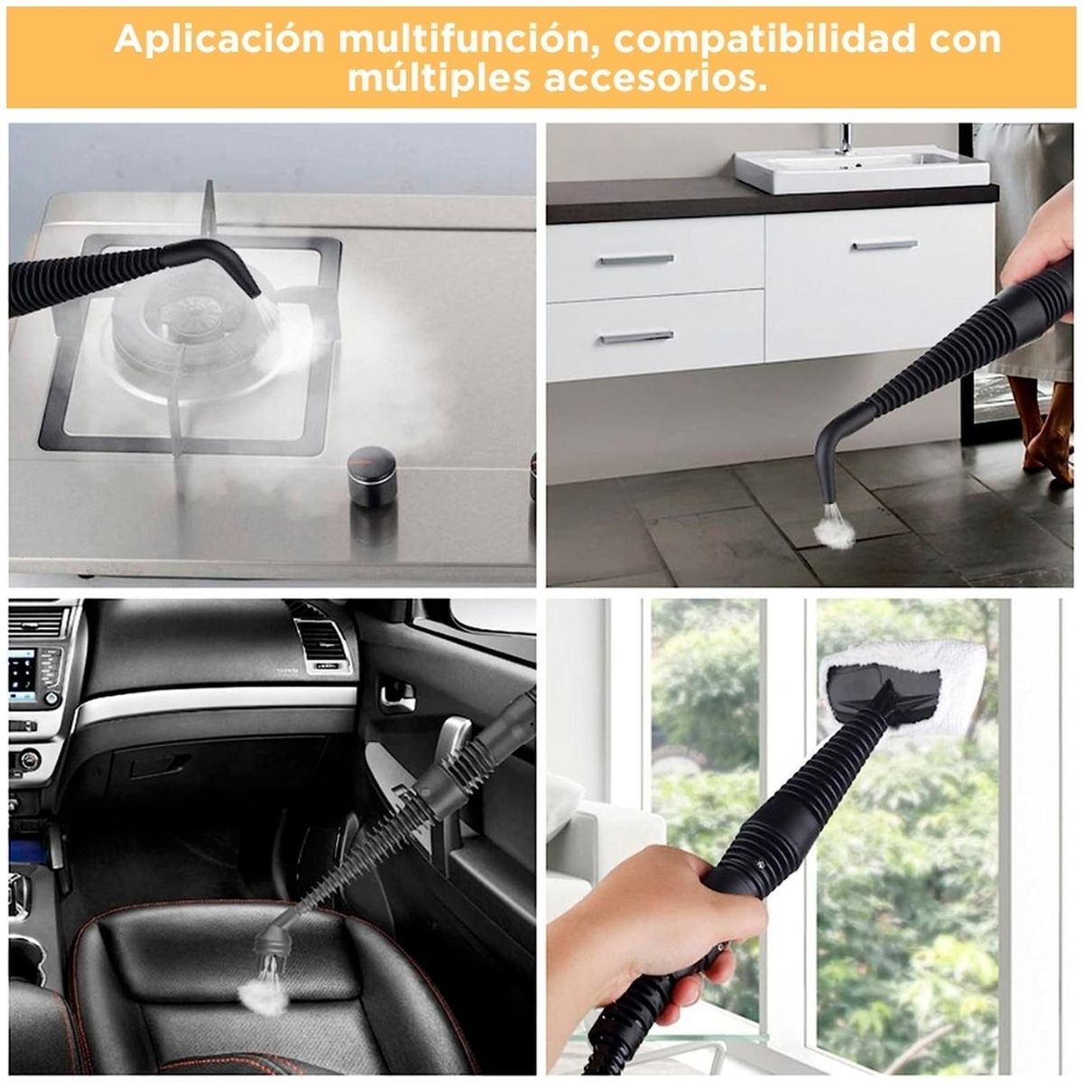 MINARI - Limpiador a Vapor Eléctrico Multifuncional Vaporizador 4 en 1 V40