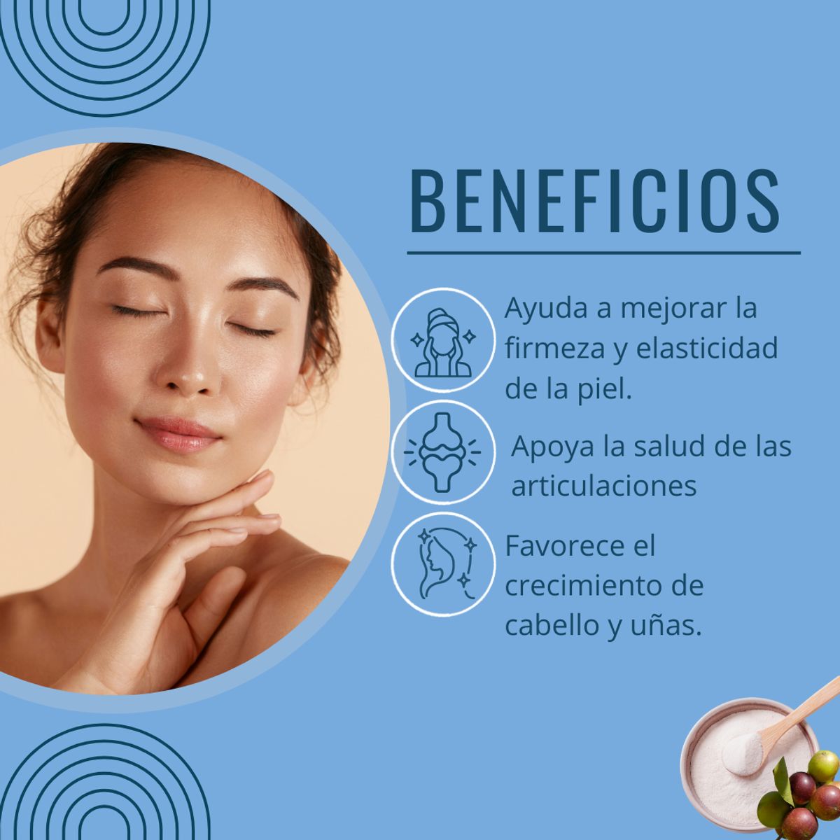 DINOA - Colágeno Hidrolizado & Camu Camu de 300gr Dinoa Belleza-Articulación-Regeneración