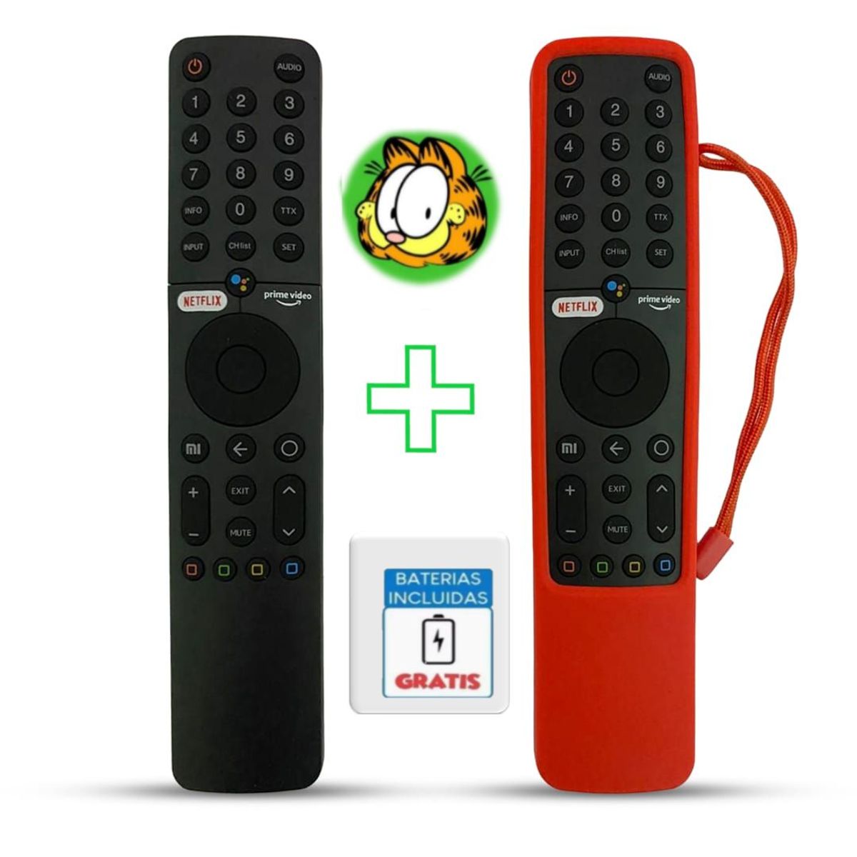 UNIVERSAL - Control remoto Para Xiaomi MI TV Modelo XMRM-19  Funda Roja