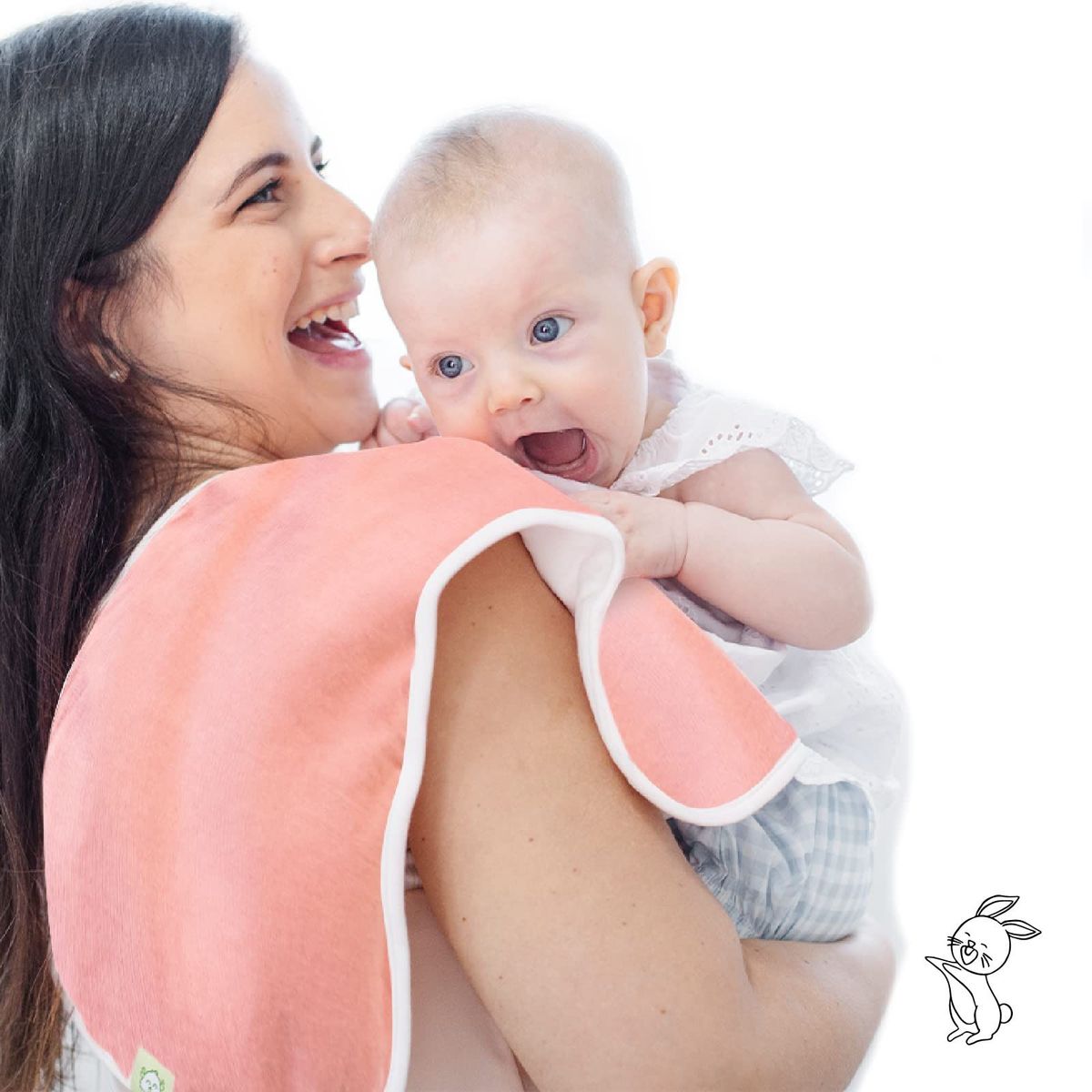 GENERICO - BABITAS DE ALGODON ORGANICO PACK X 5UN - PASTEL