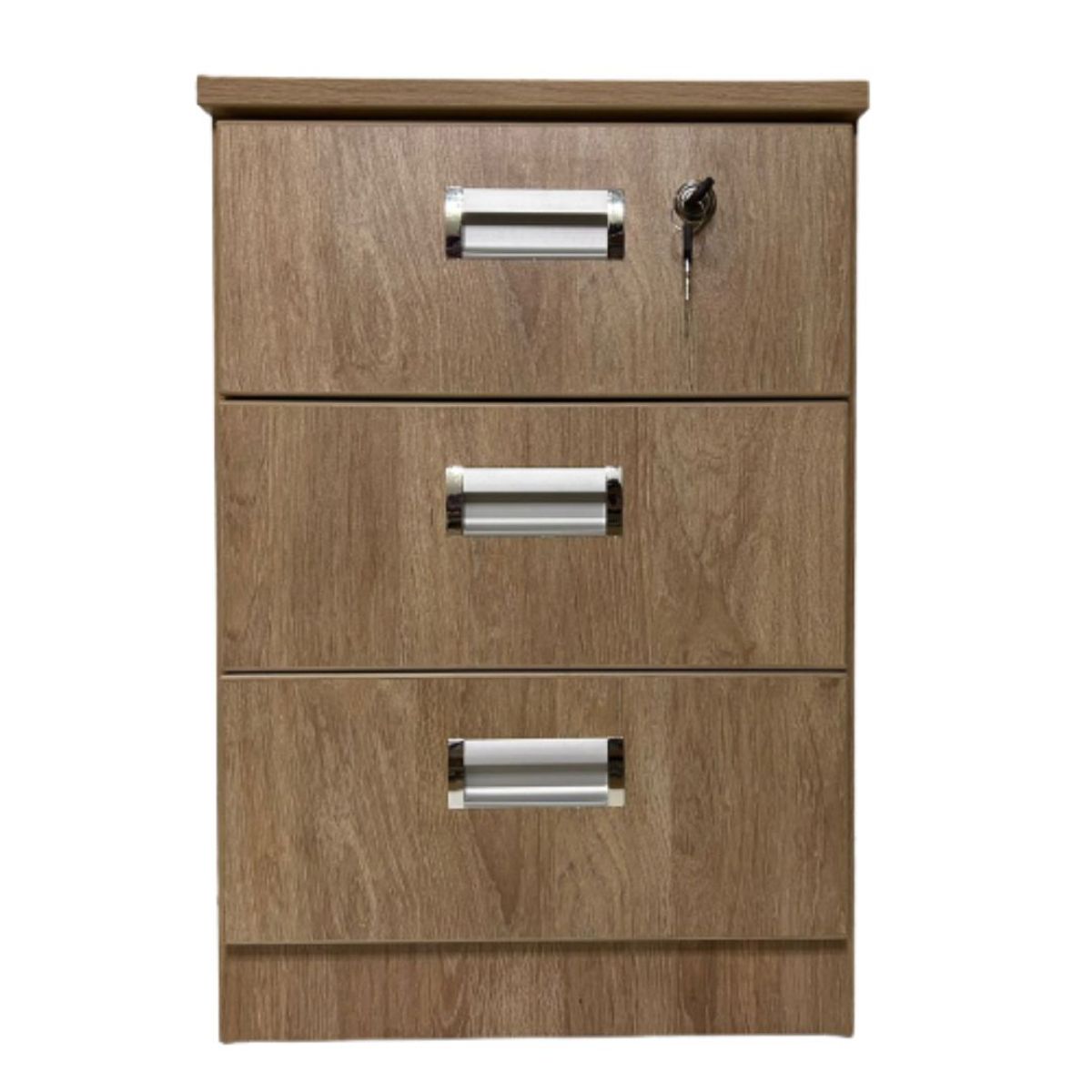 GENERICO - VELADOR DE 03 CAJONES COLOR NUEZ