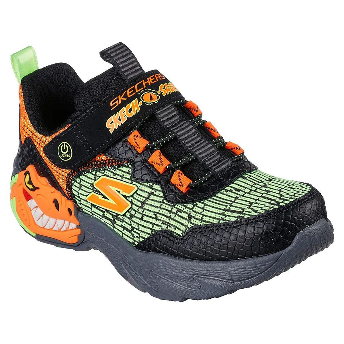 SKECHERS - Zapatillas urbanas skechers dino-lights 400615L-BKOR - negro_.